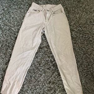 Light wash green Denim mom jeans